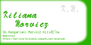 kiliana morvicz business card